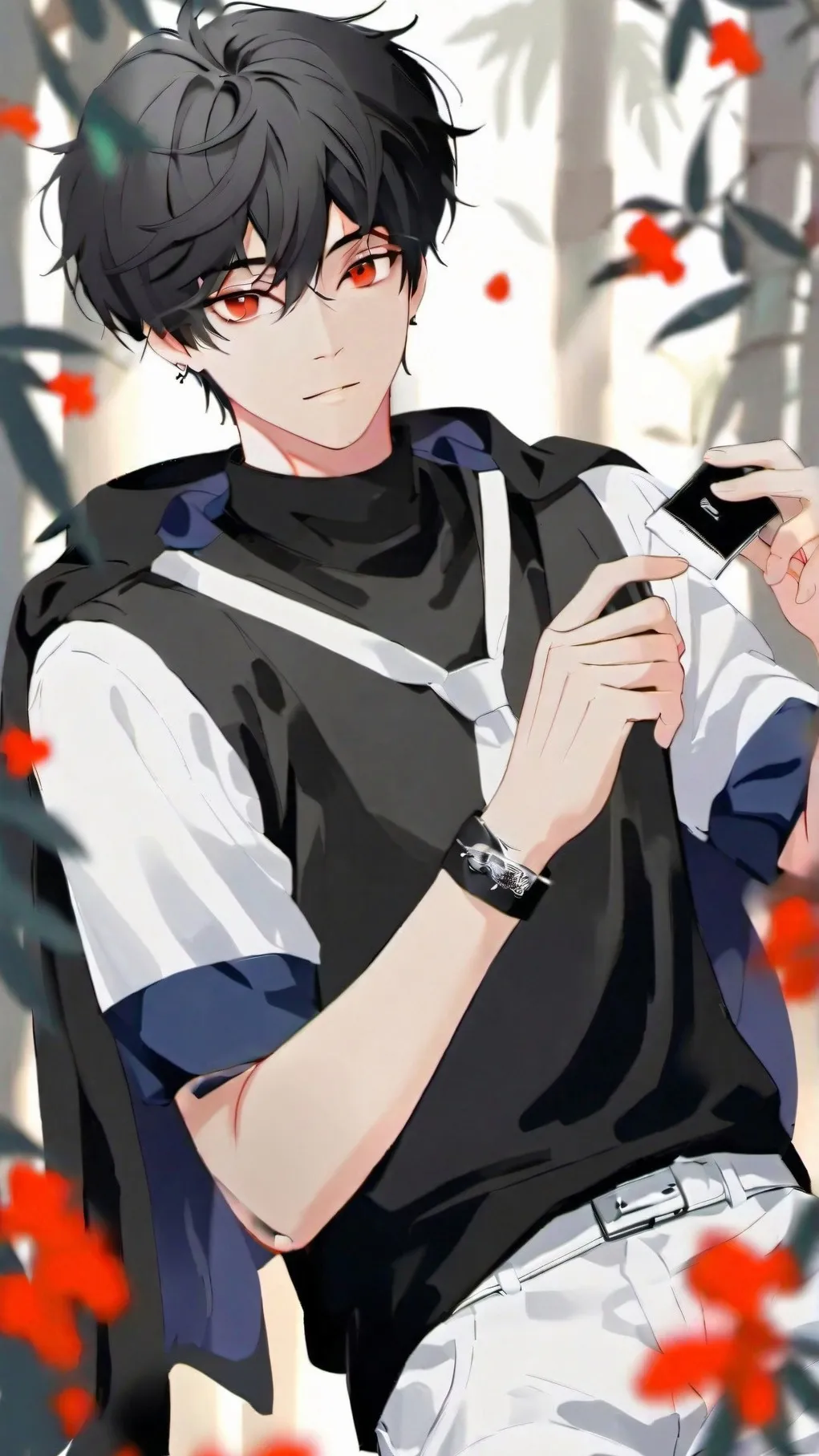 ai character: Justin  background