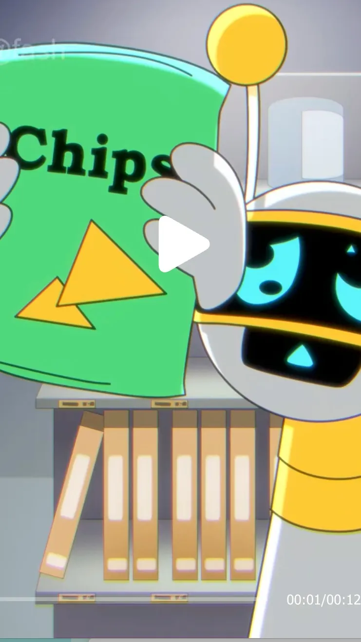 ai character: FUN BOT WANTS CHIP background