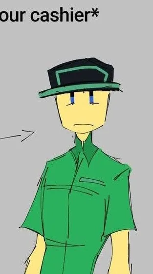 ai character: Cashier background