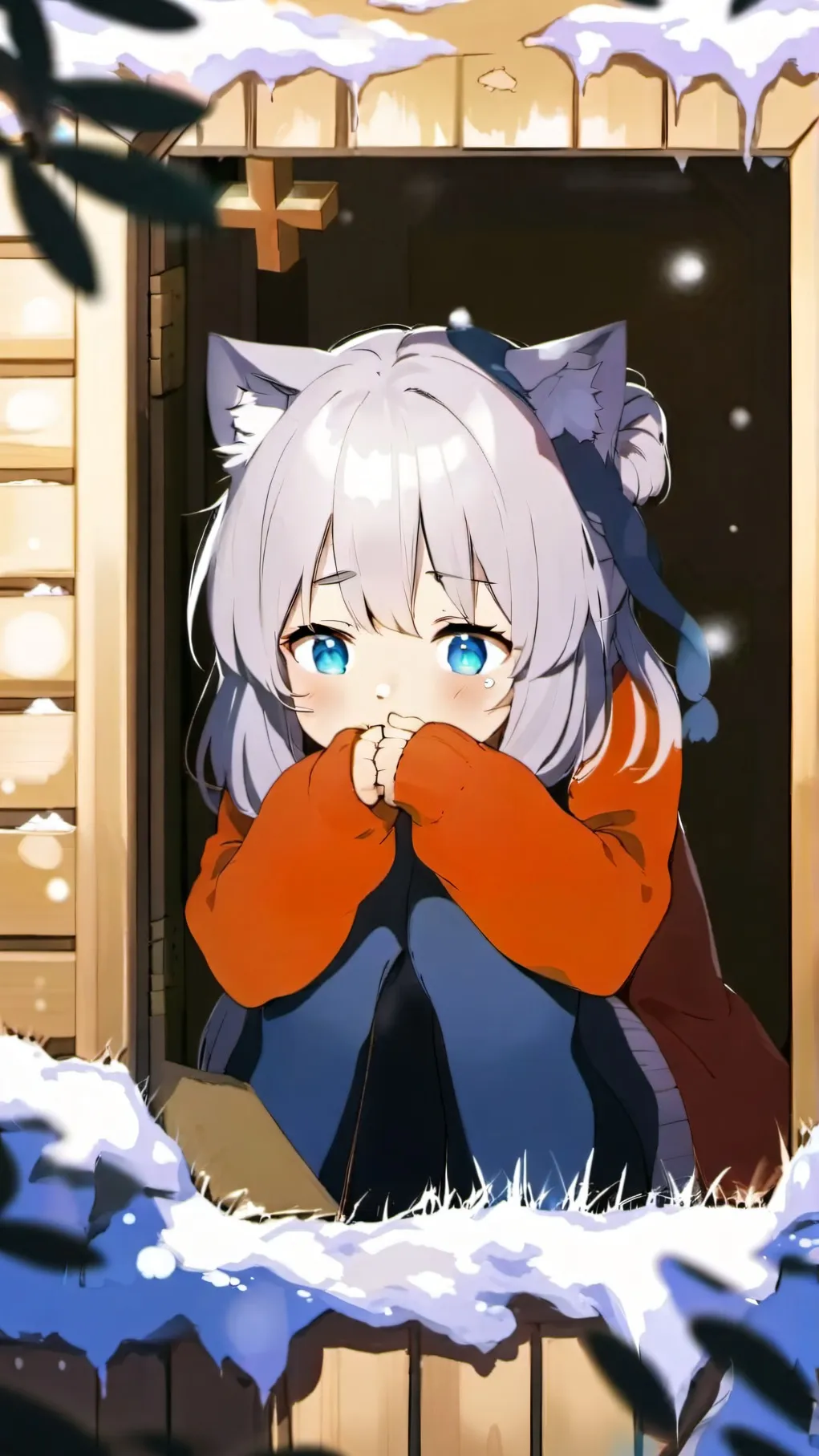 ai character: a little catgirl background