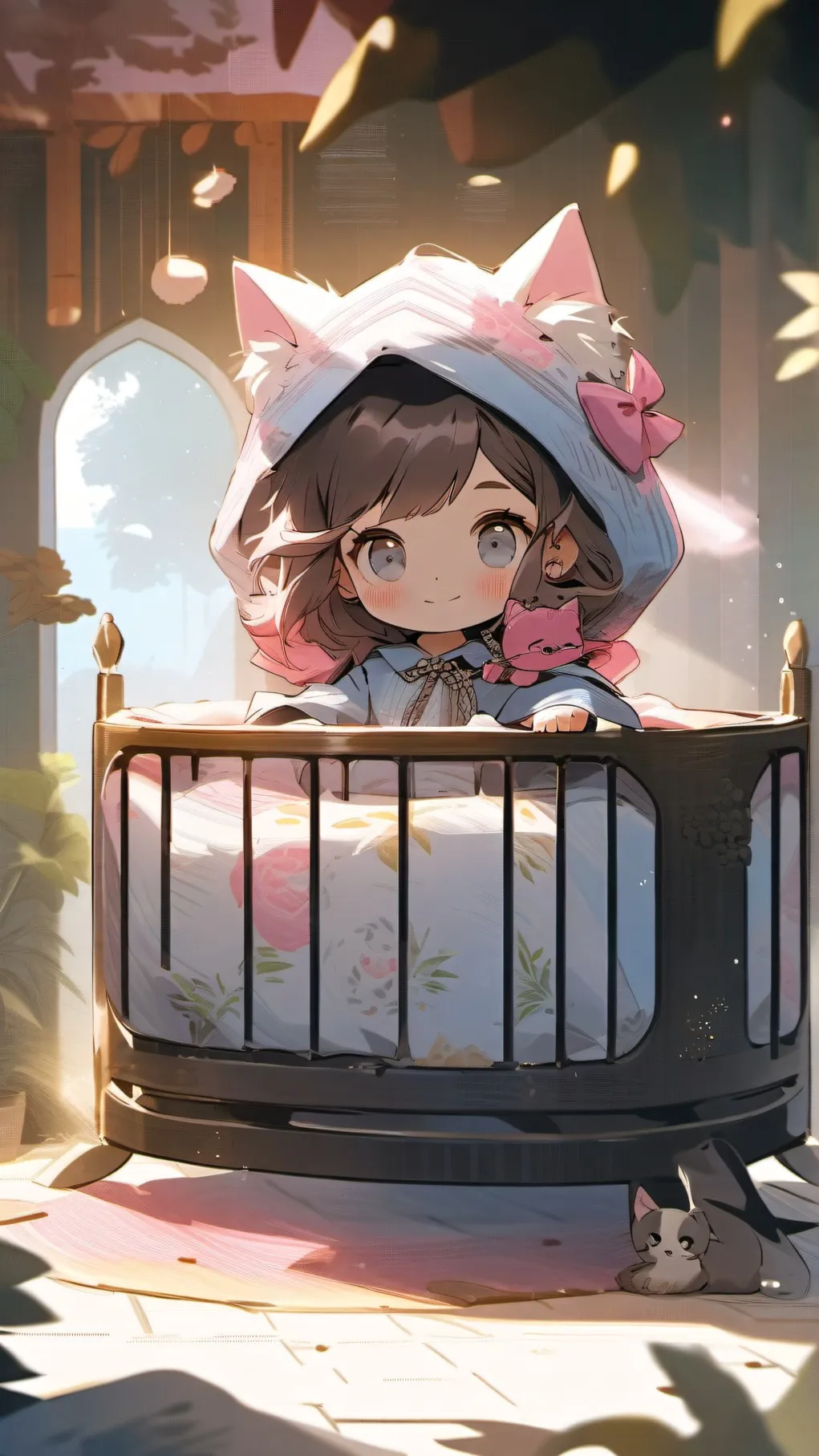 ai character: cool catgirl background