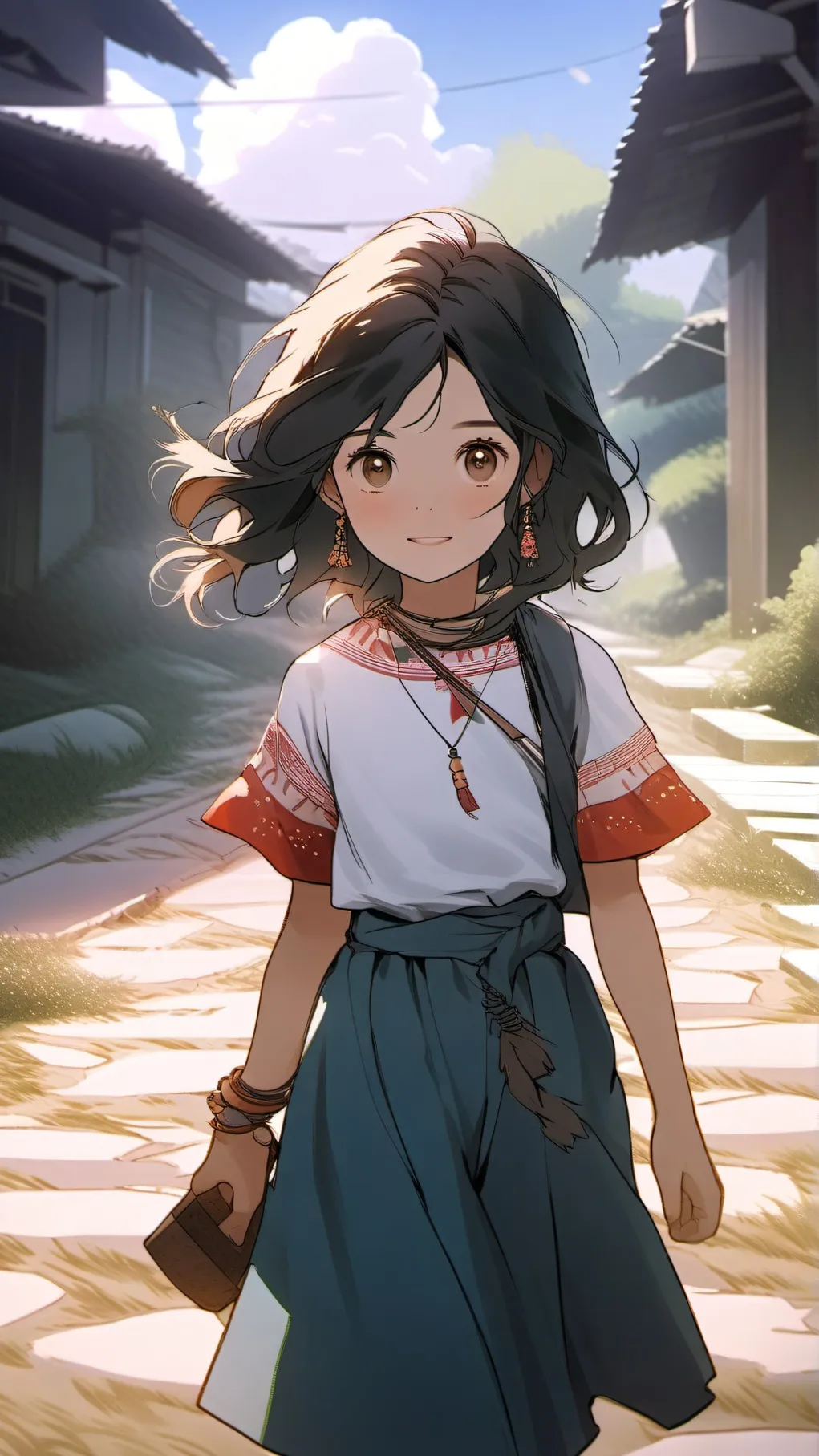 ai character: little girl background