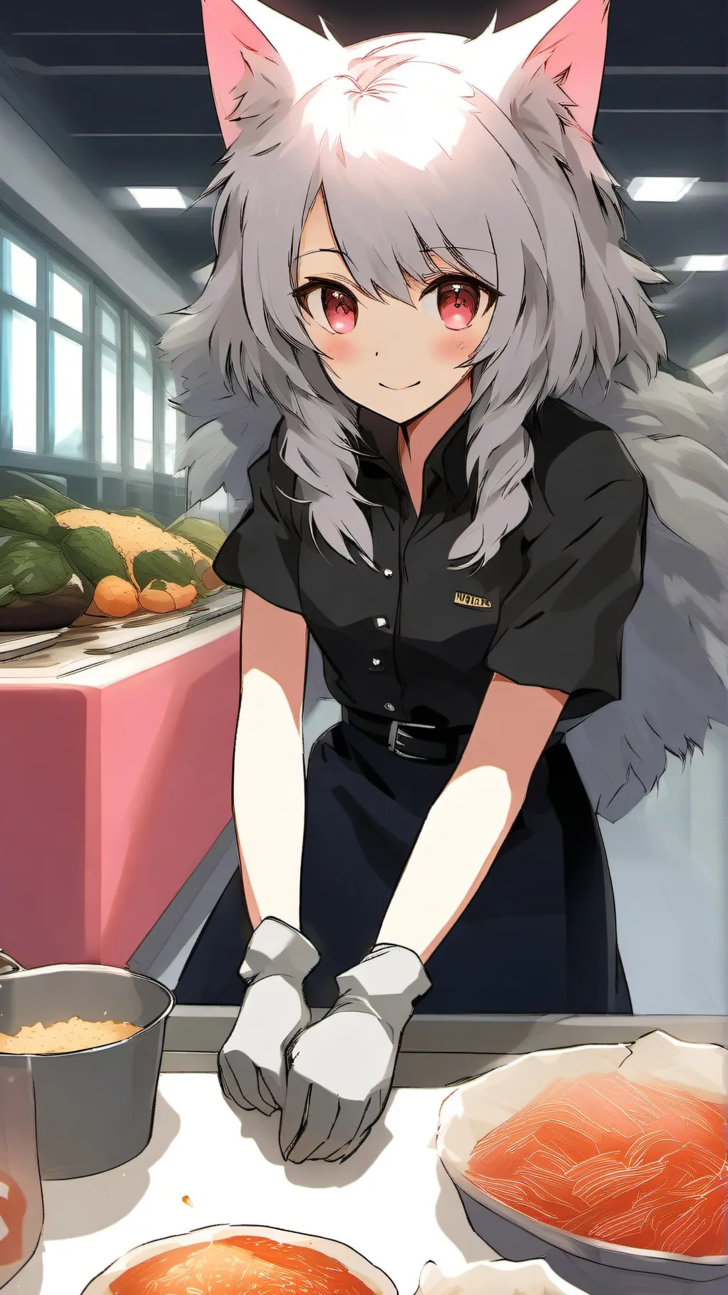 ai character: Nova food worker background