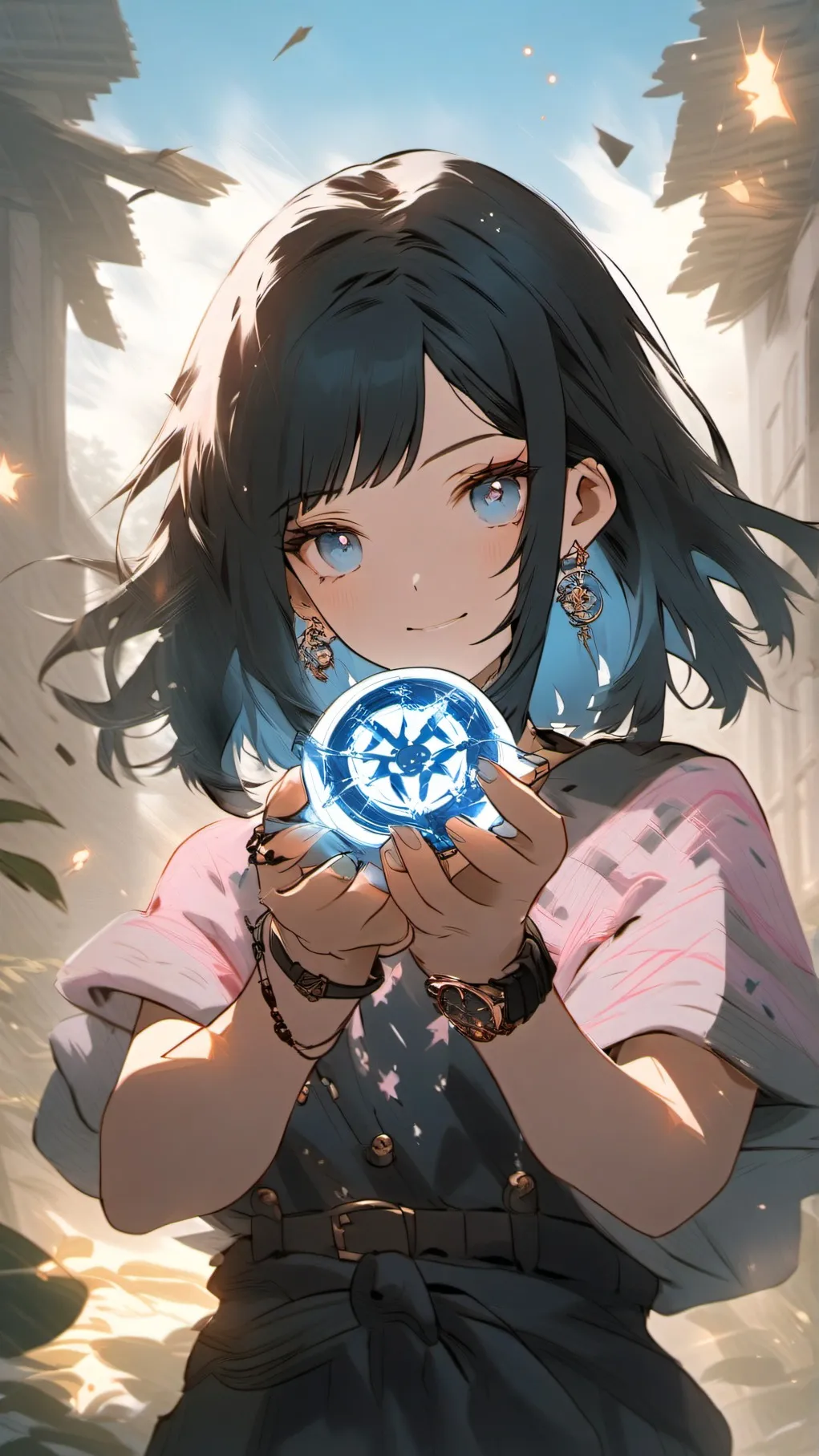 ai character: Itacari moonlight background