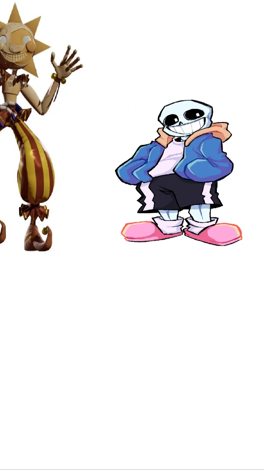 ai character: sun moon meet sans background