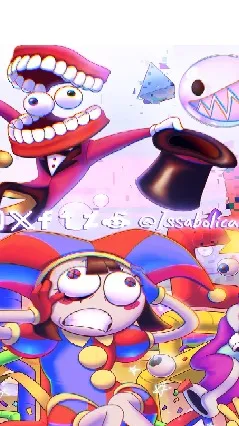 ai character: DIGITAL CIRCUS background