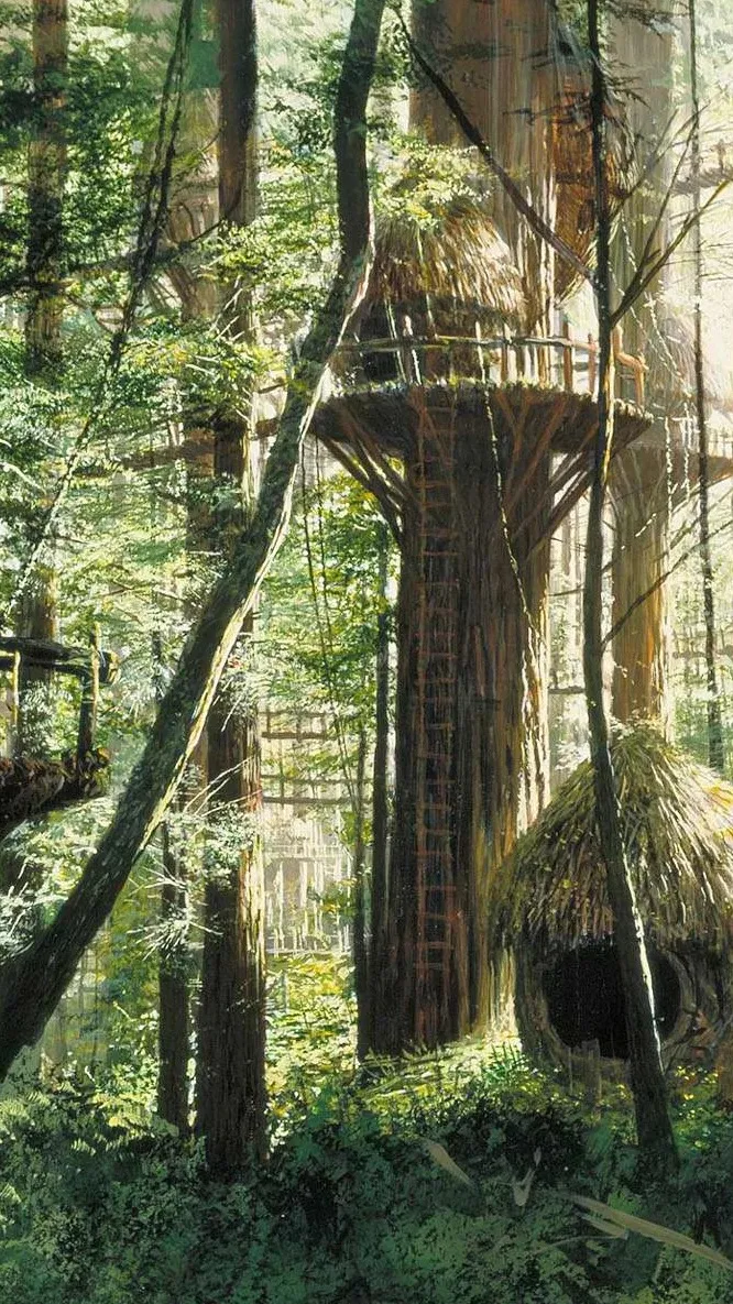 ai character: Endor Ewok Village background