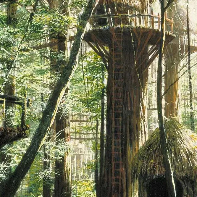 chat with ai character: Endor Ewok Village