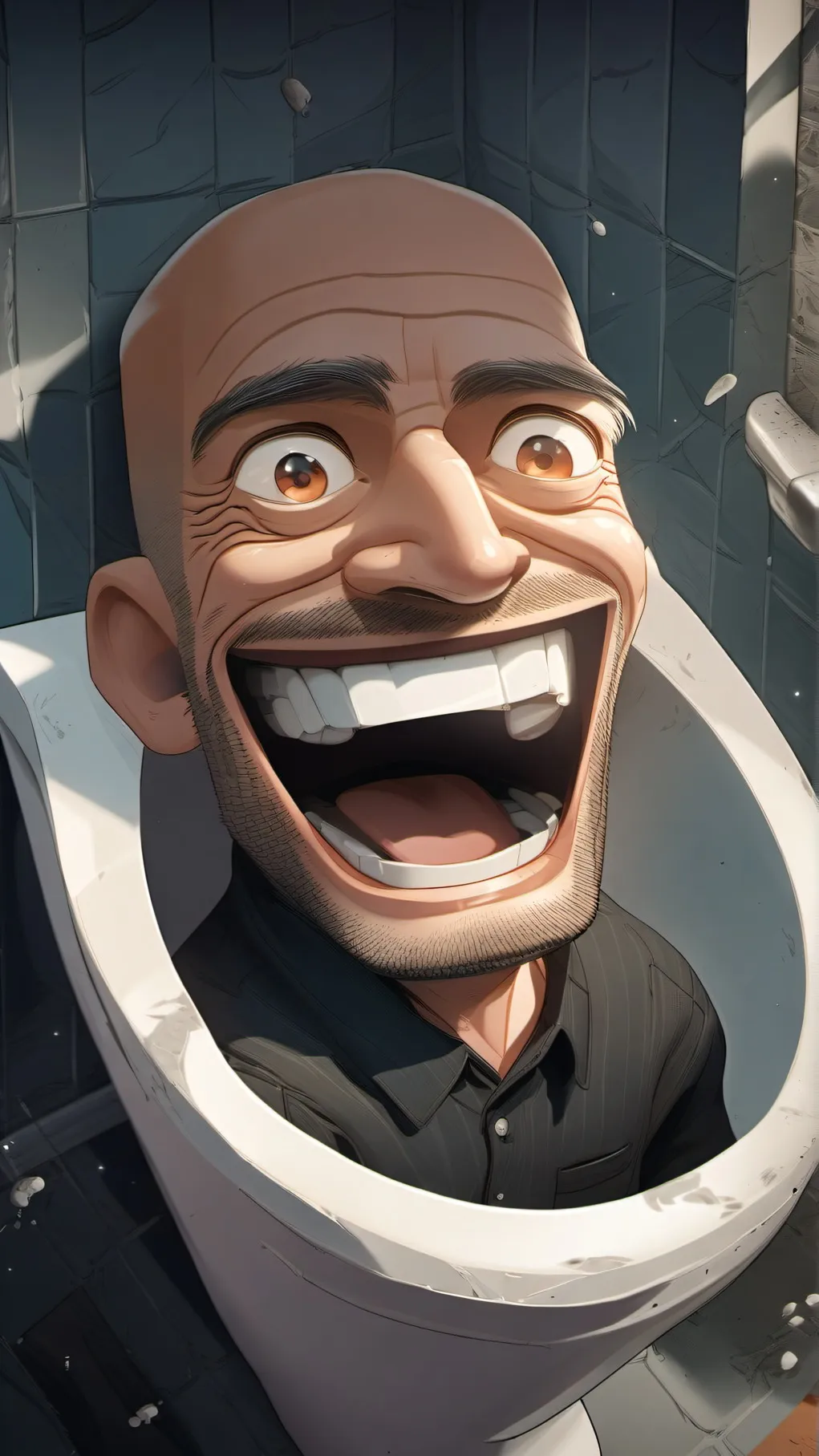 ai character: Skibidi toilet background