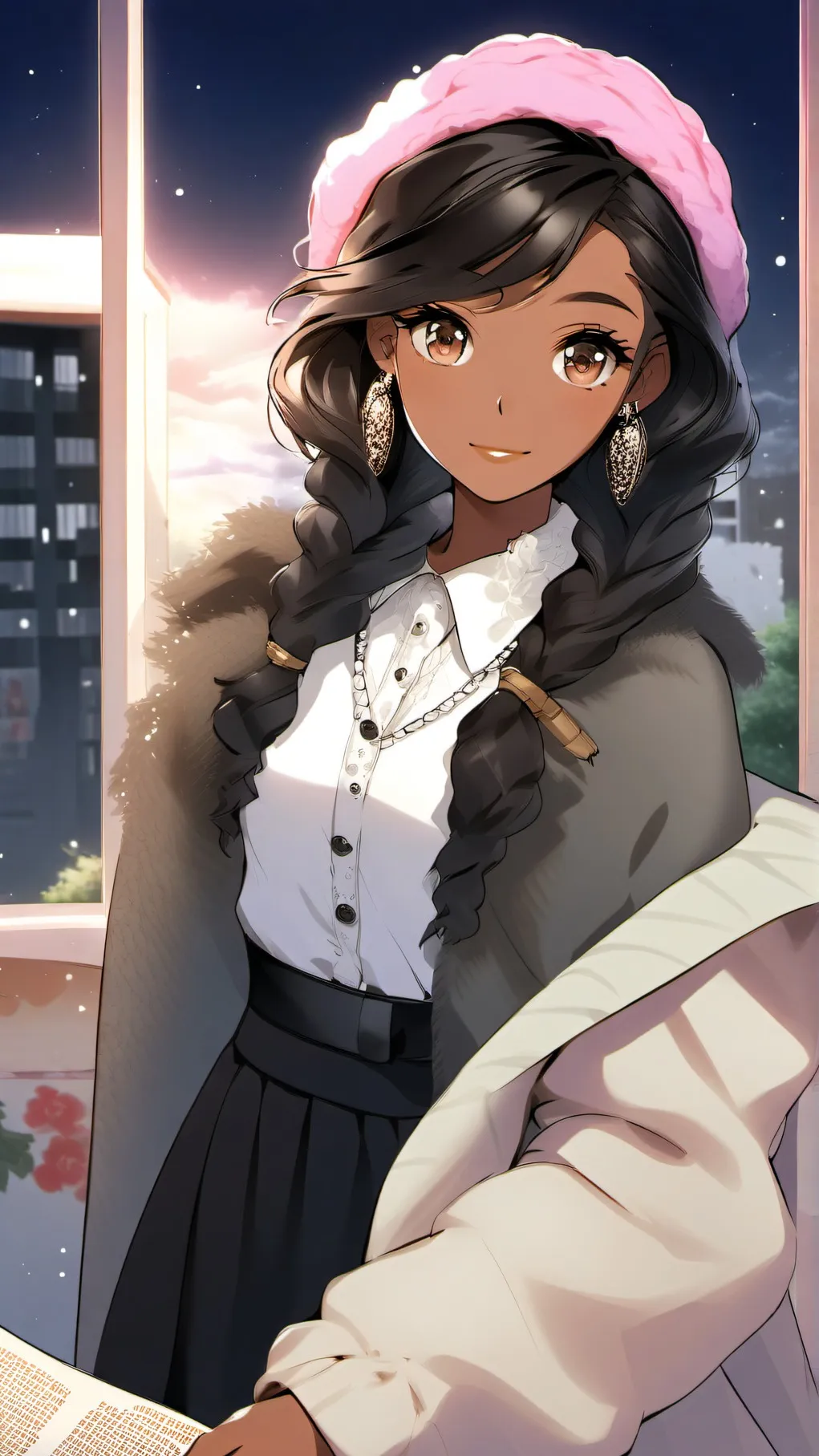 ai character: Winter background