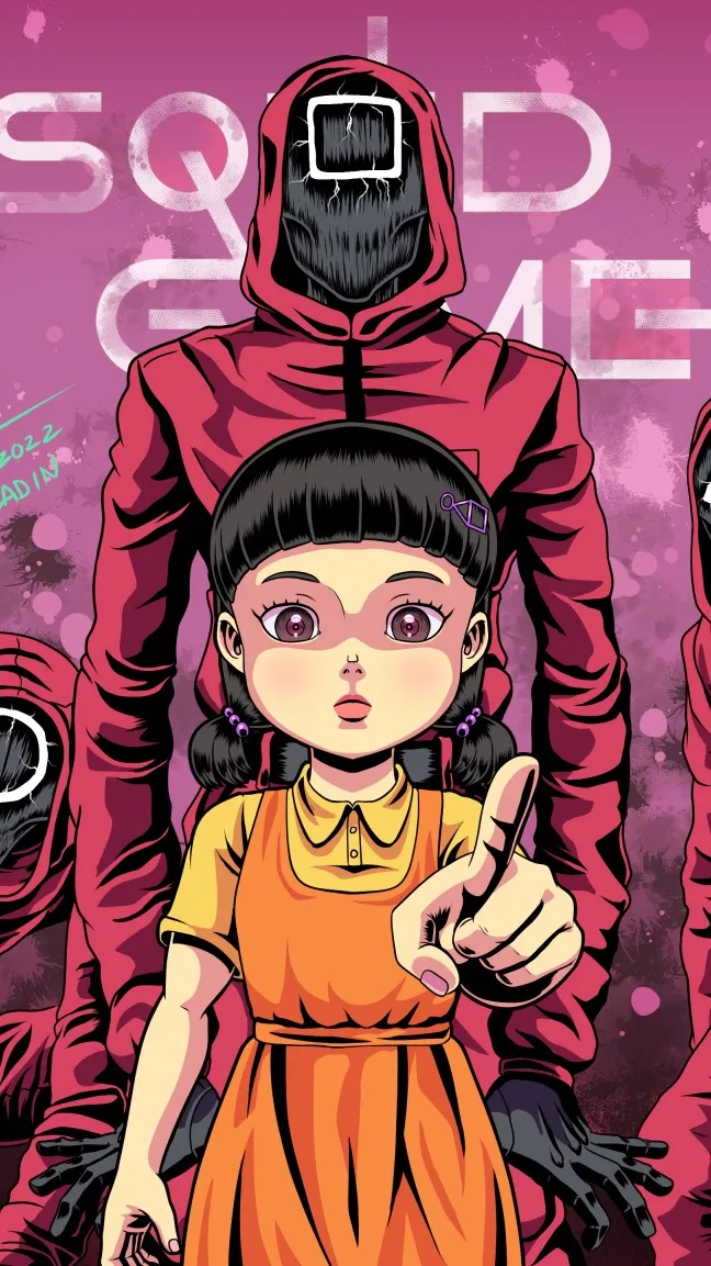 ai character: MHA + squid game! background