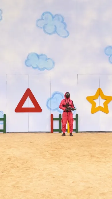 ai character: mha + squid game background