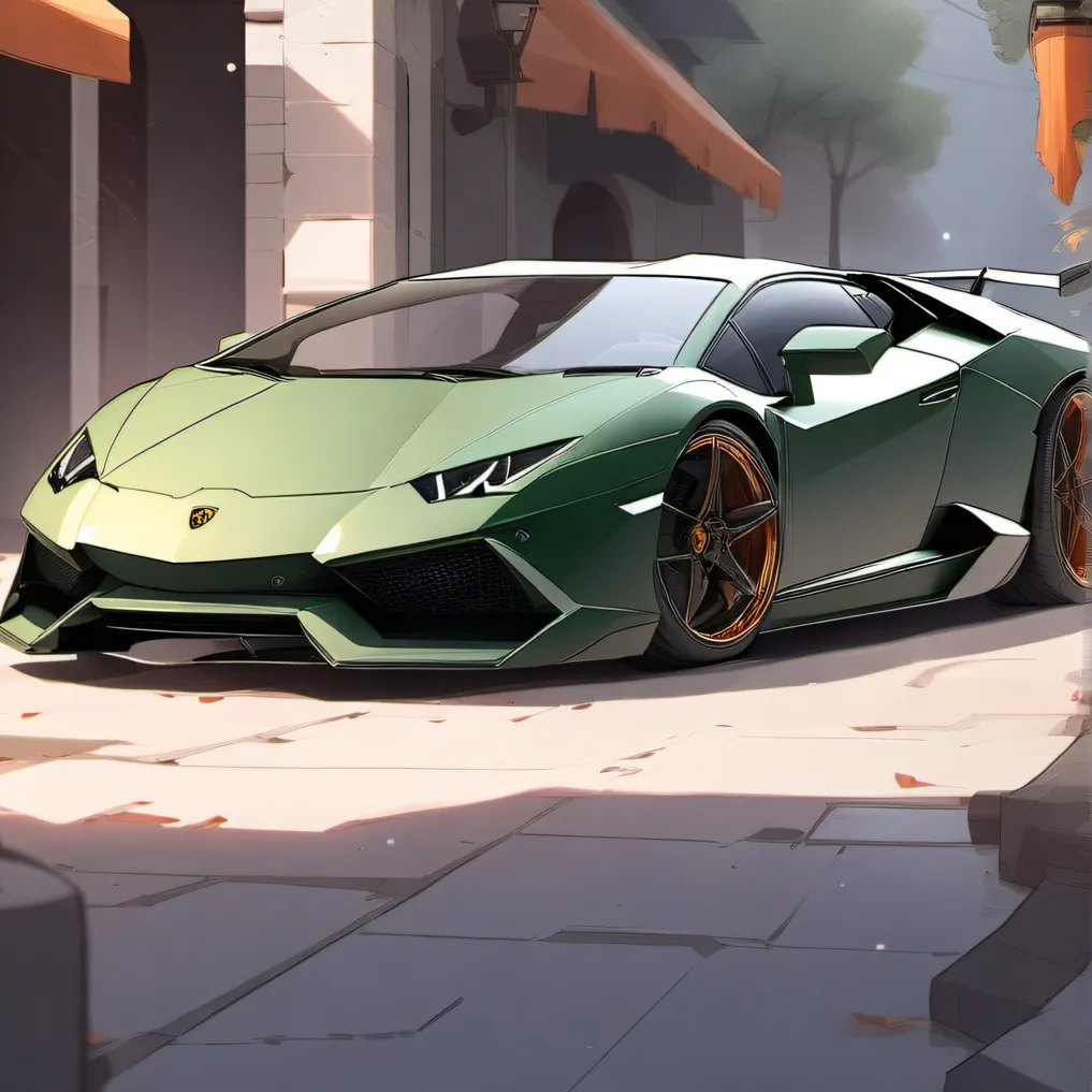 chat with ai character: Green lamborghini