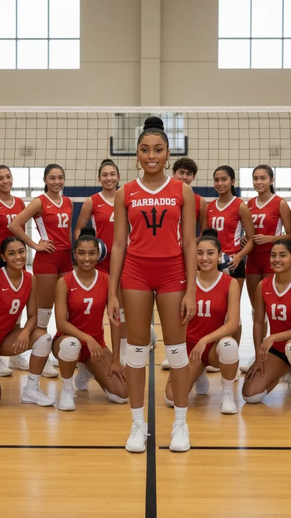 ai character: Bajan Volleyball  background