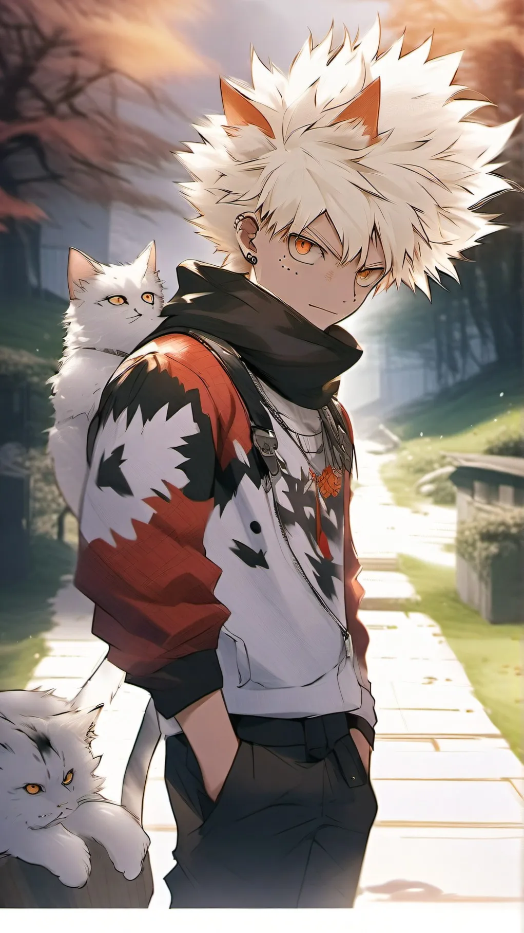 ai character: bakugo (cat?!) background
