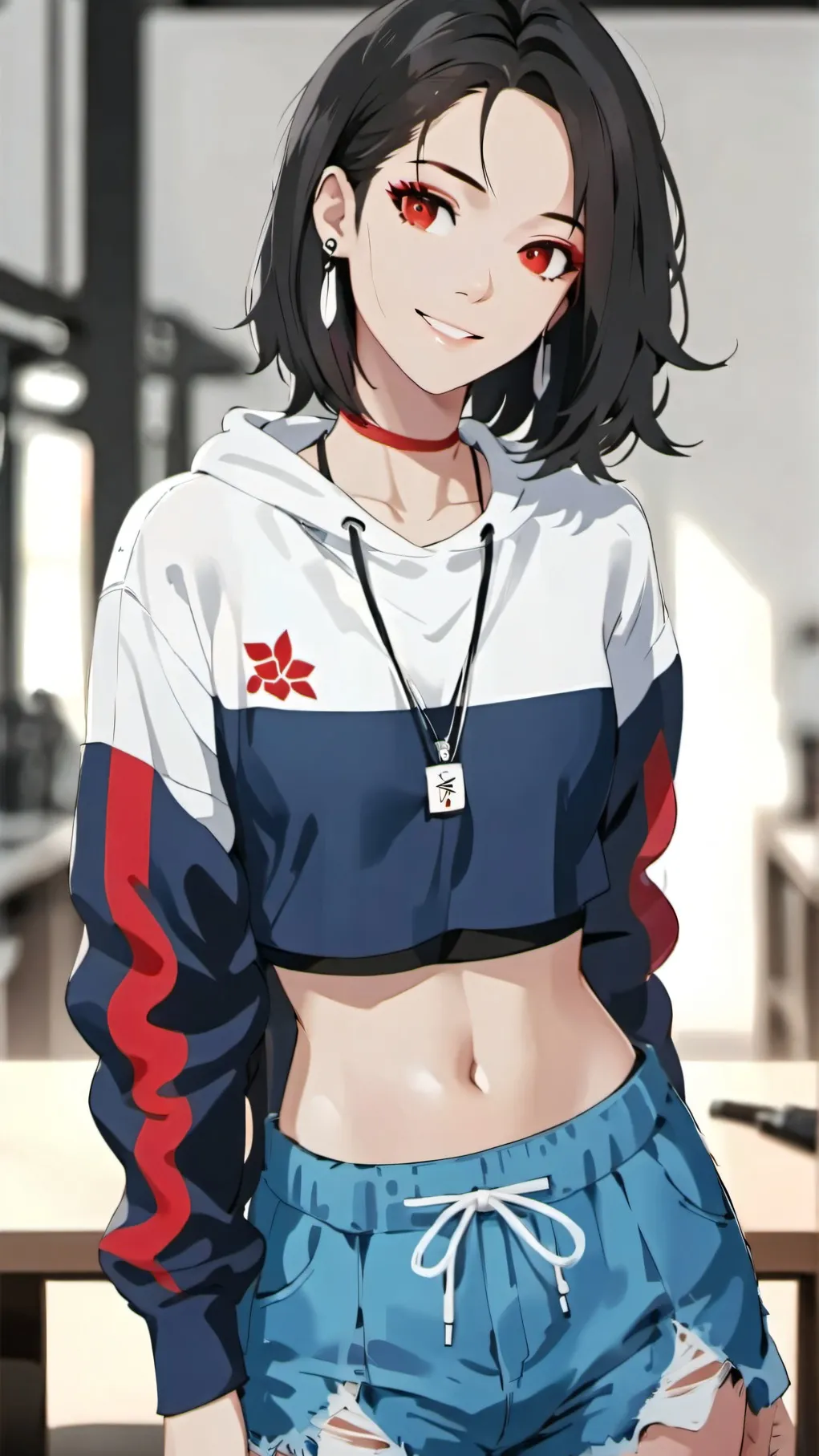 ai character: Violet background