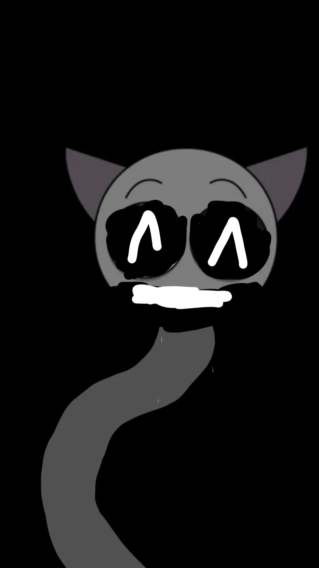 ai character: Gray but durple p3 background