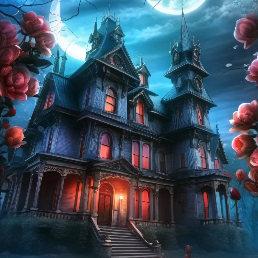 chat with ai character: haunted house