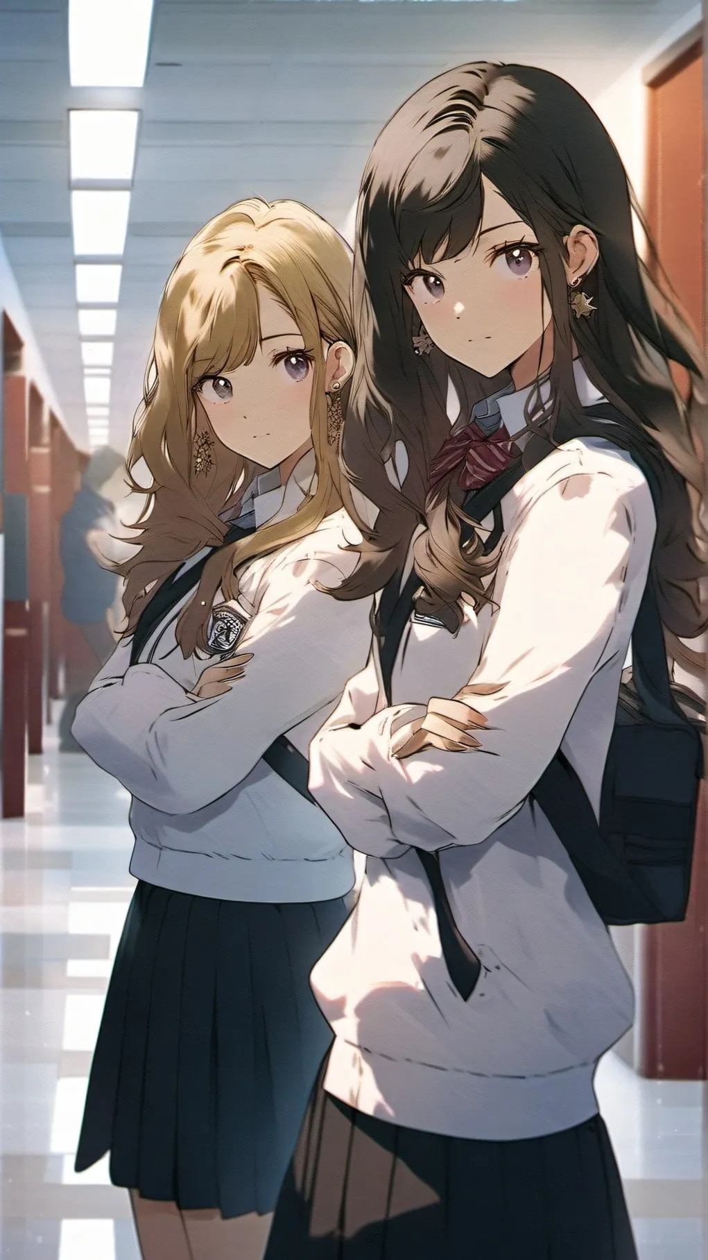 ai character: Emilia y Delfina background