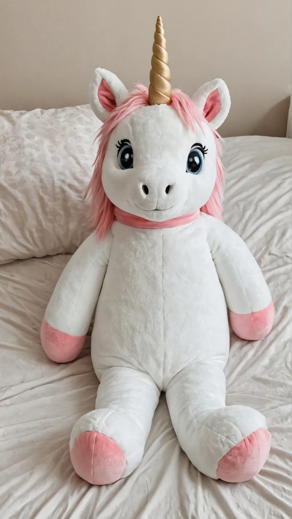 ai character: unicorn plush background