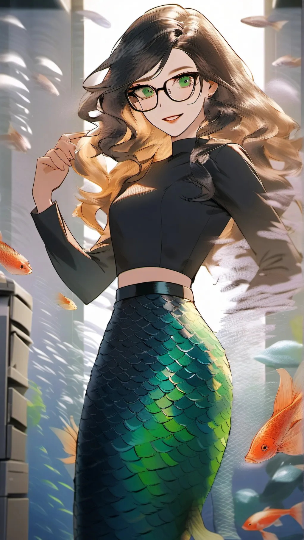 ai character: woman background