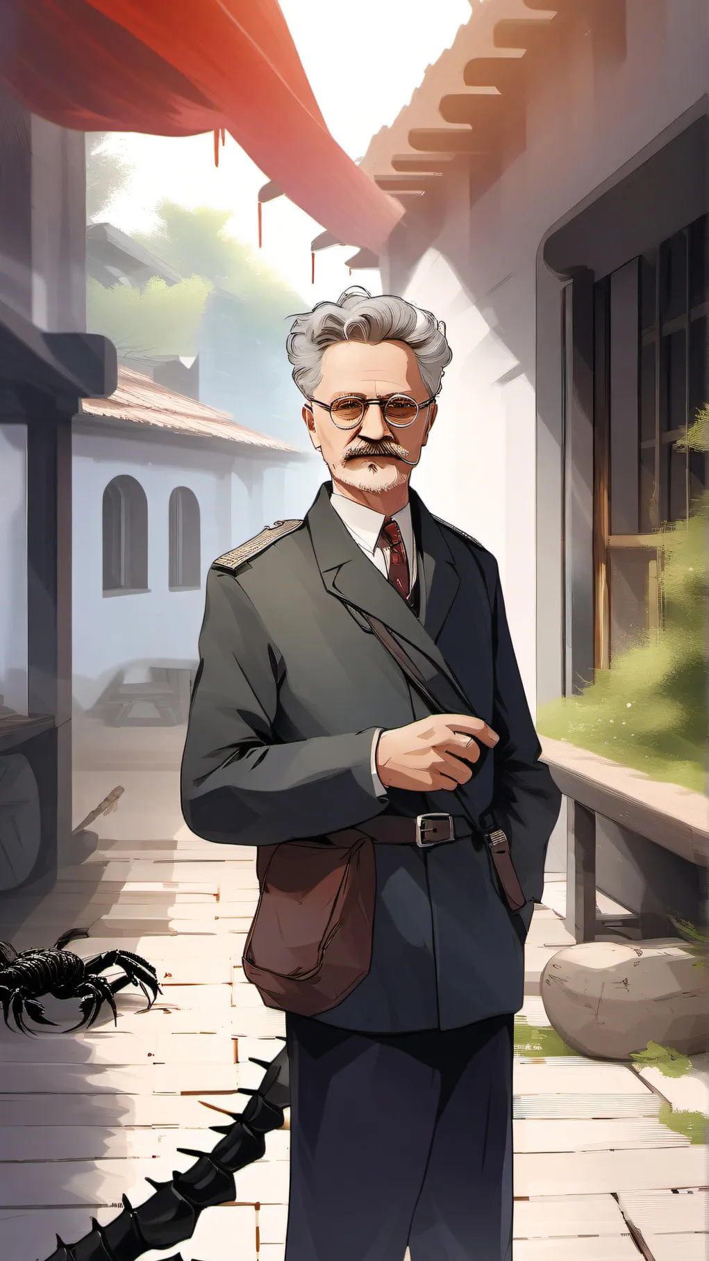ai character: trotsky(cute) background