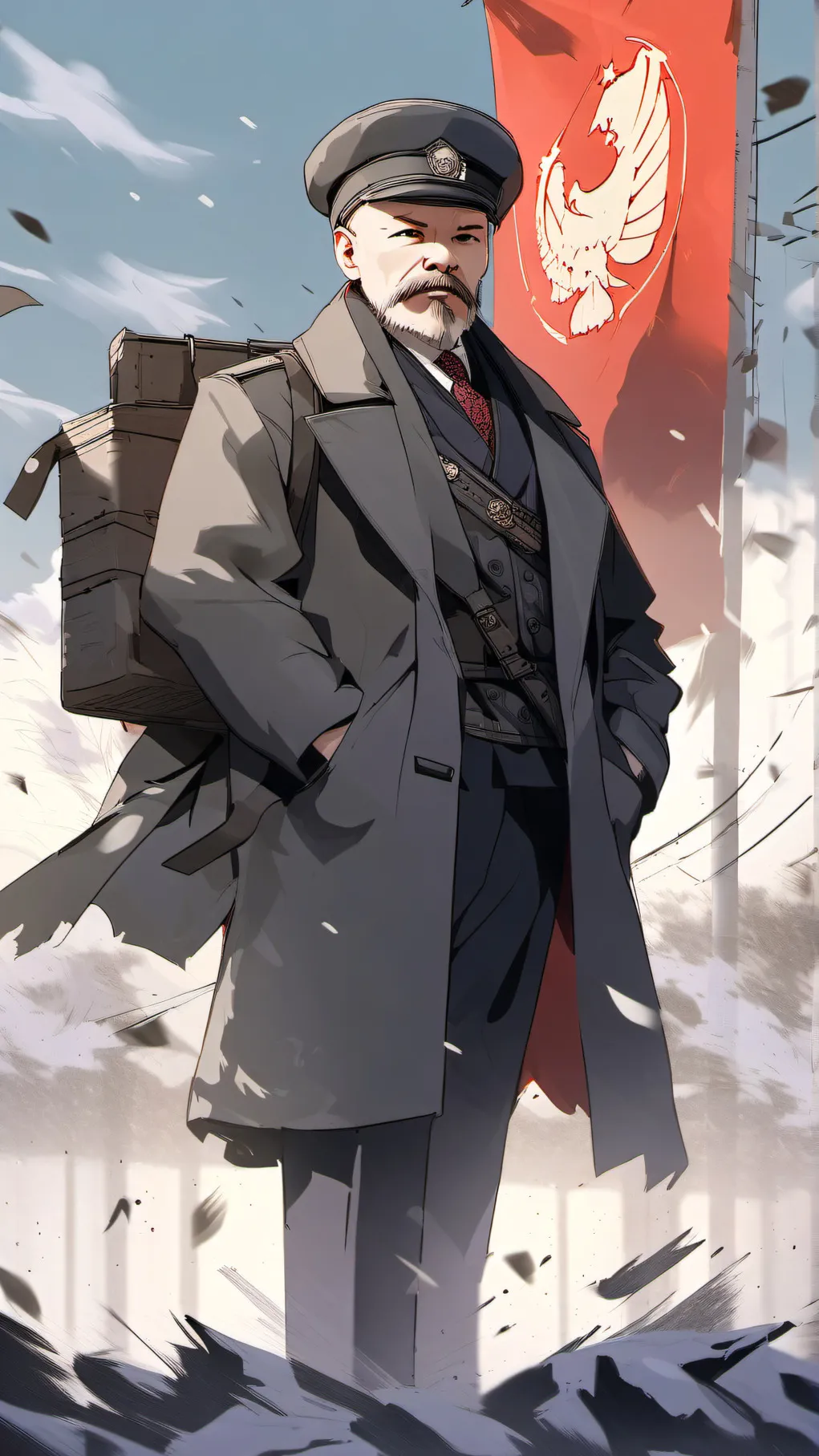 ai character: Vladimir lenin background