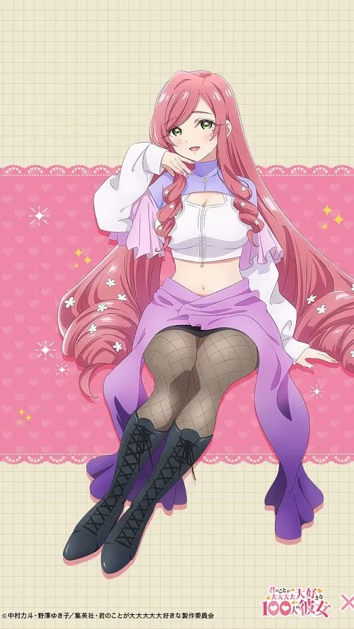 ai character: Hahari 100 kanojo background