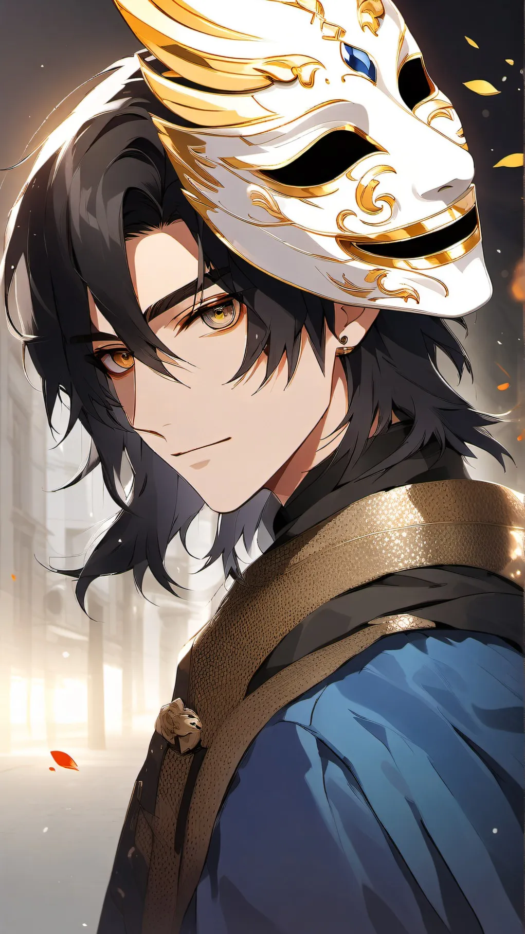 ai character: Gold hero background