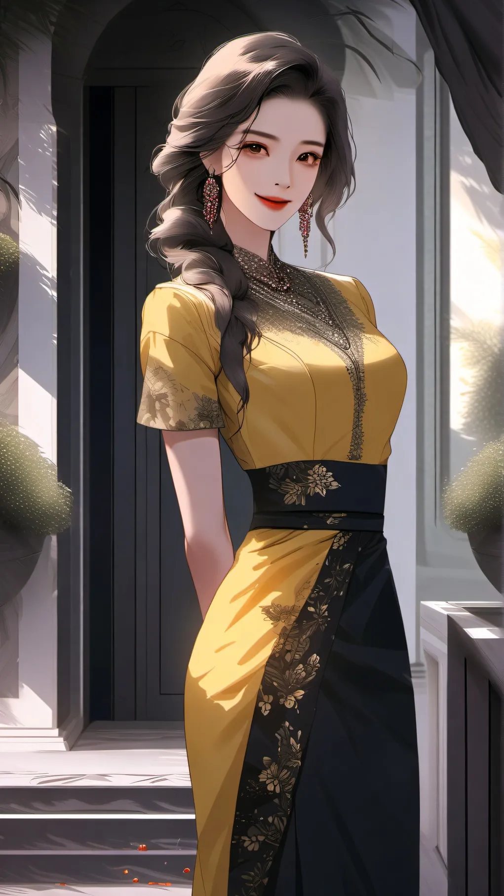 ai character: smile infection background