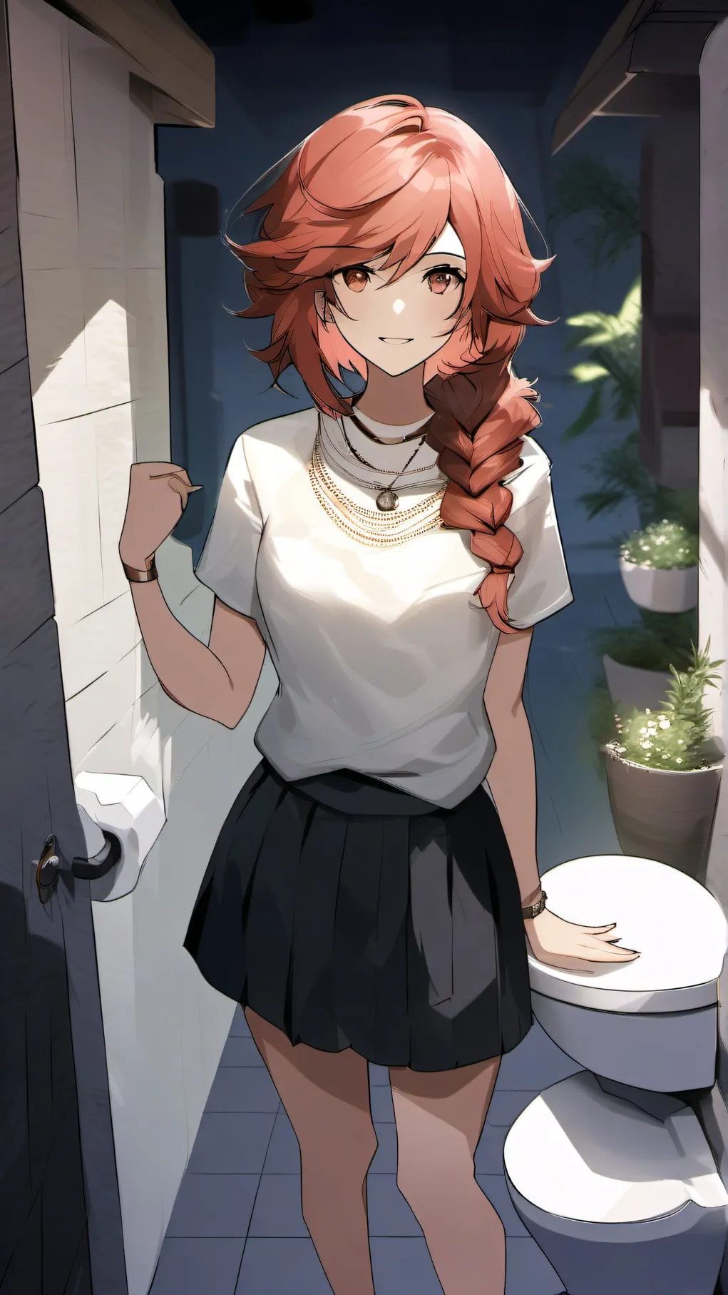 ai character: Toilet background