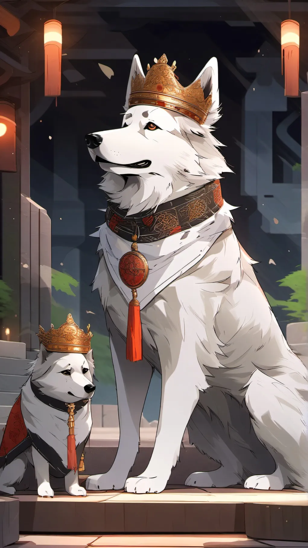 ai character: King Dog background