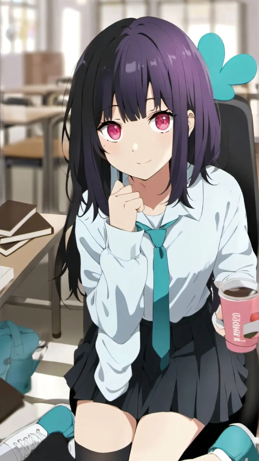 ai character: Onna. background