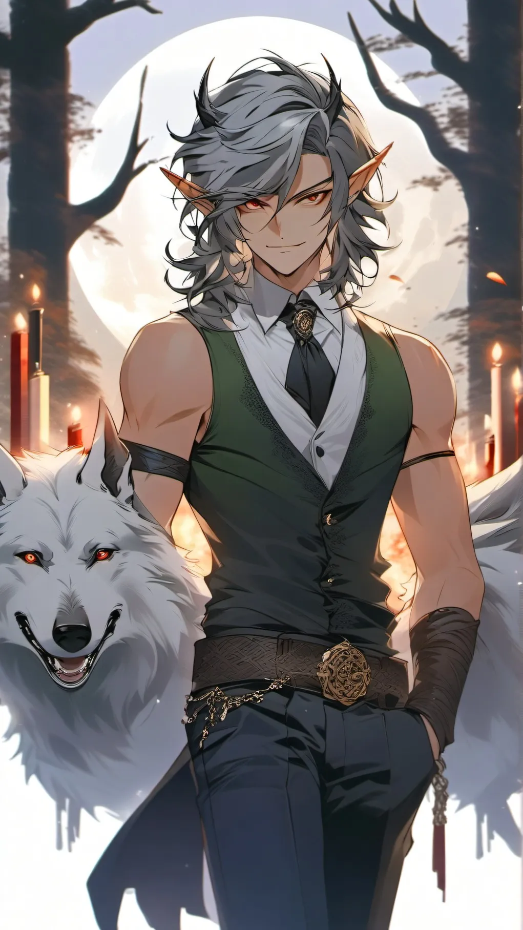 ai character: happy background