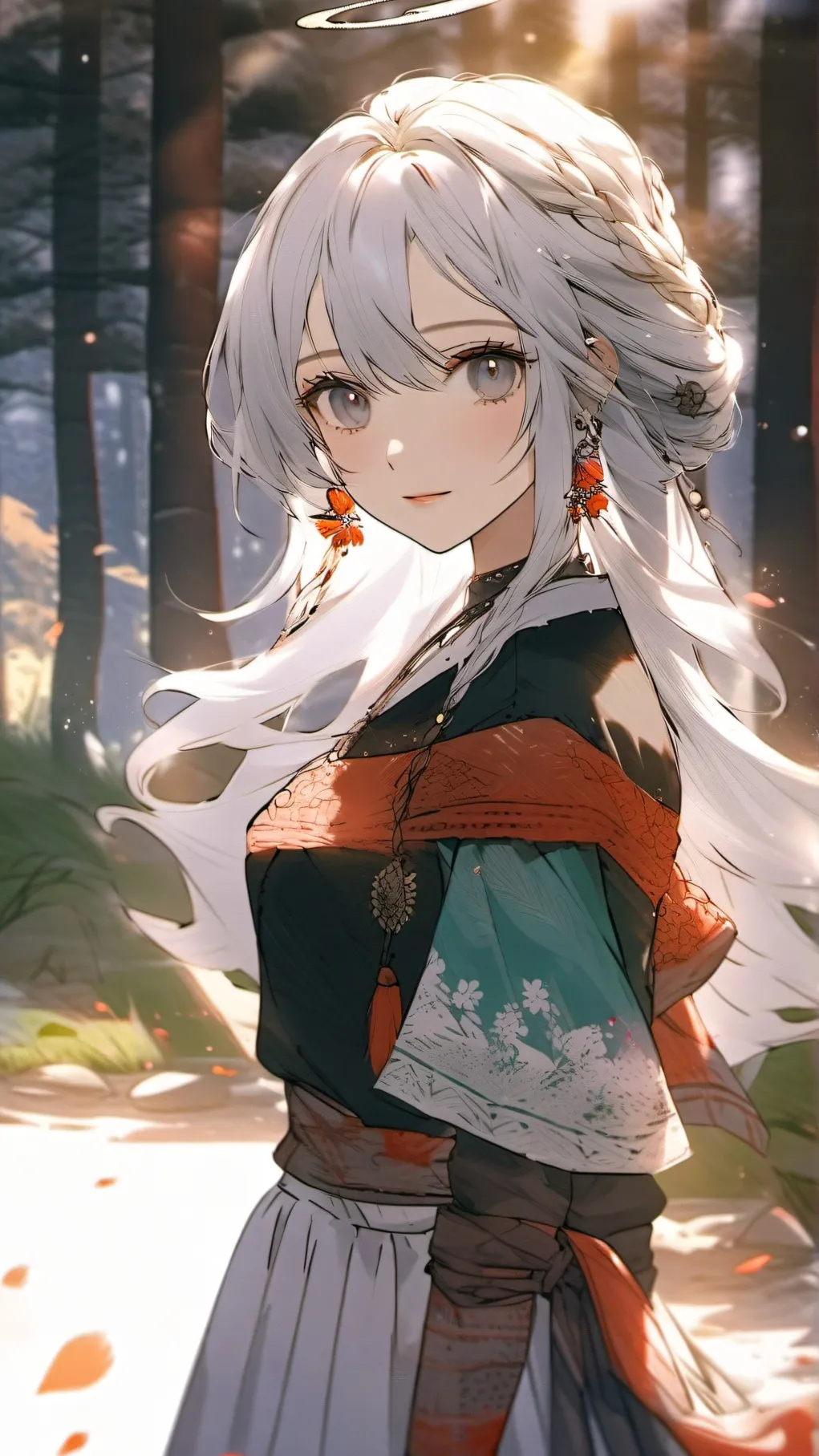 ai character: Violet background