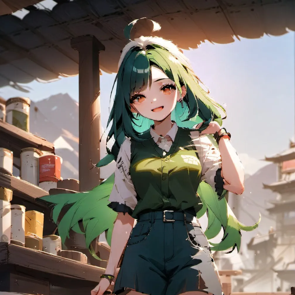 chat with ai character: Girl peeing