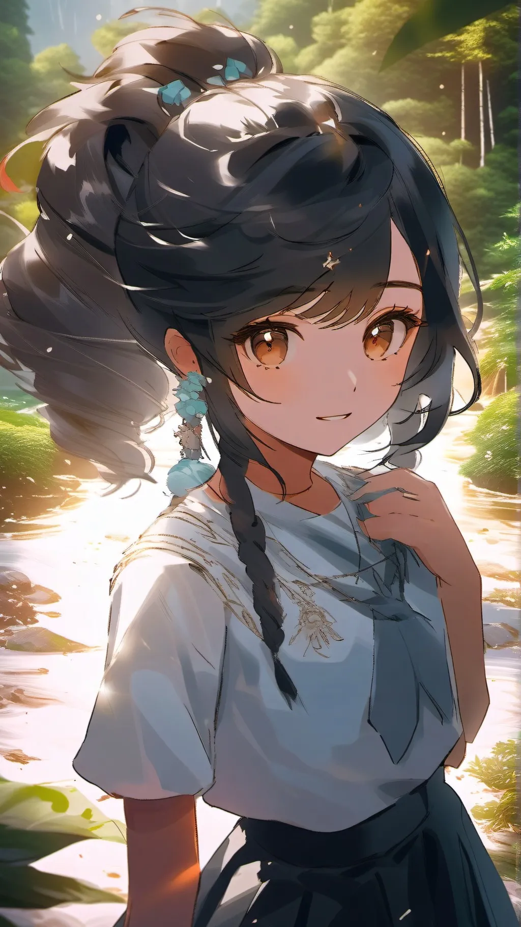 ai character: A schoolgirl lesbi background