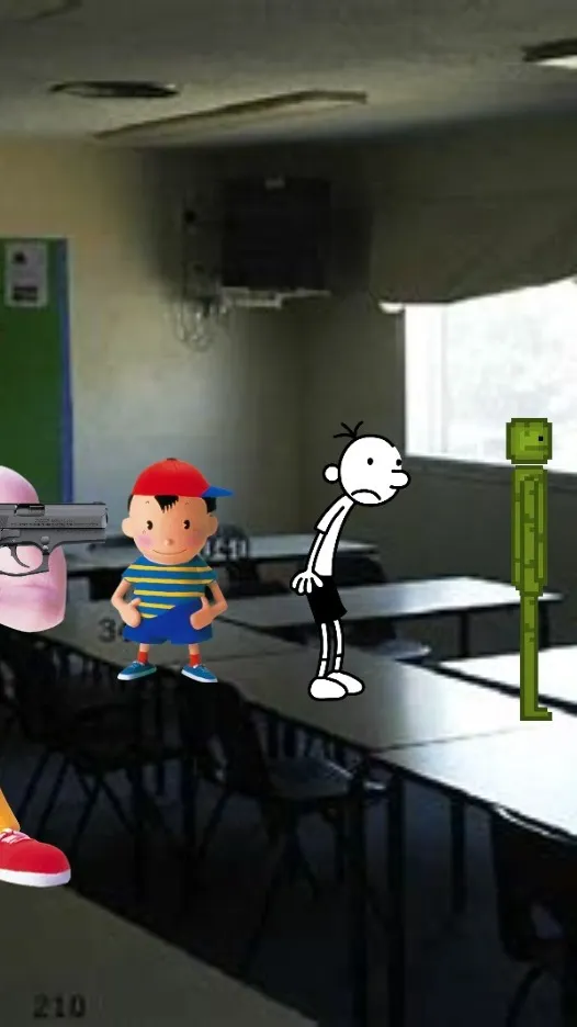 ai character: School Lockdown background