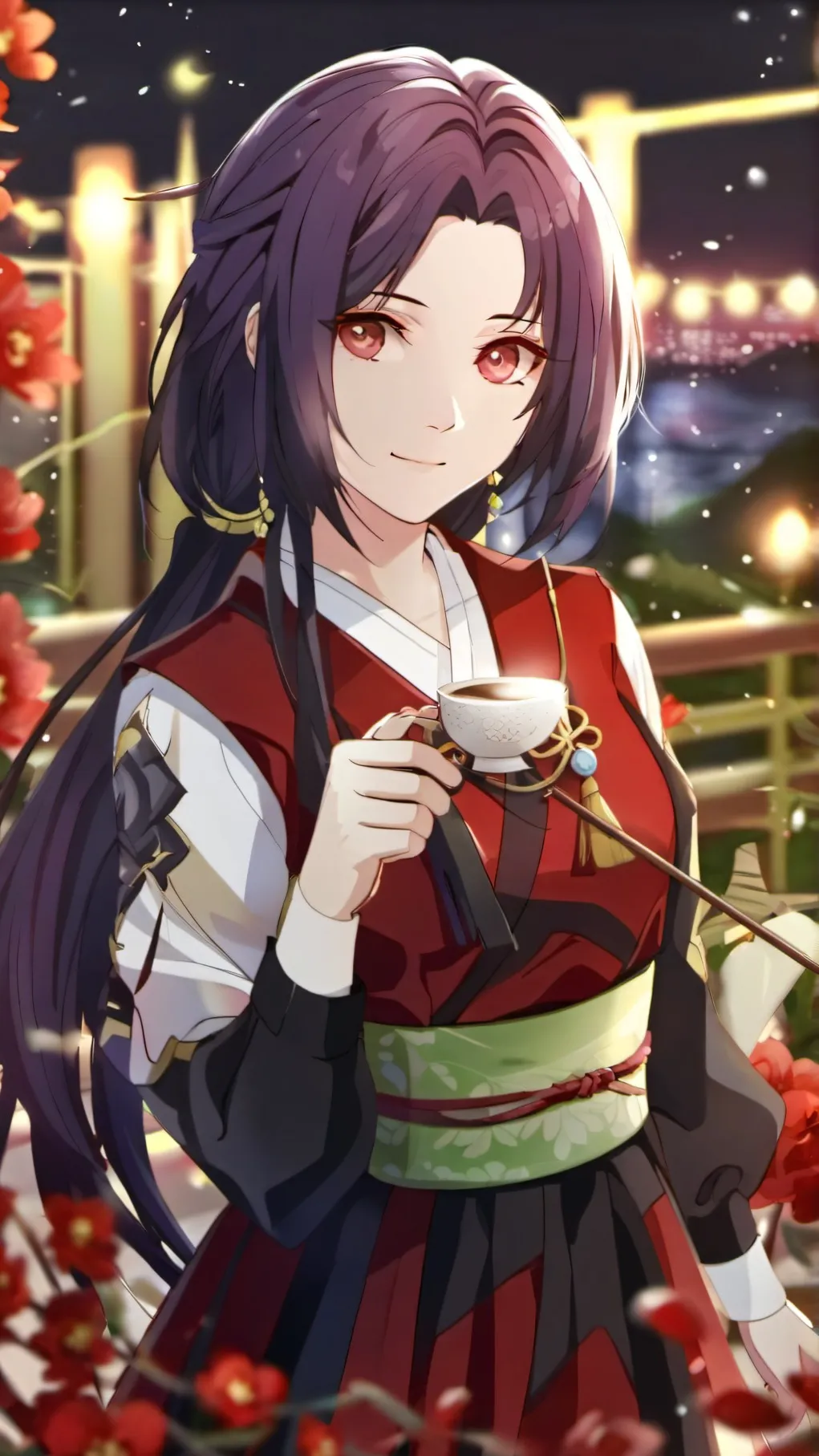 ai character: u are leaning indo background