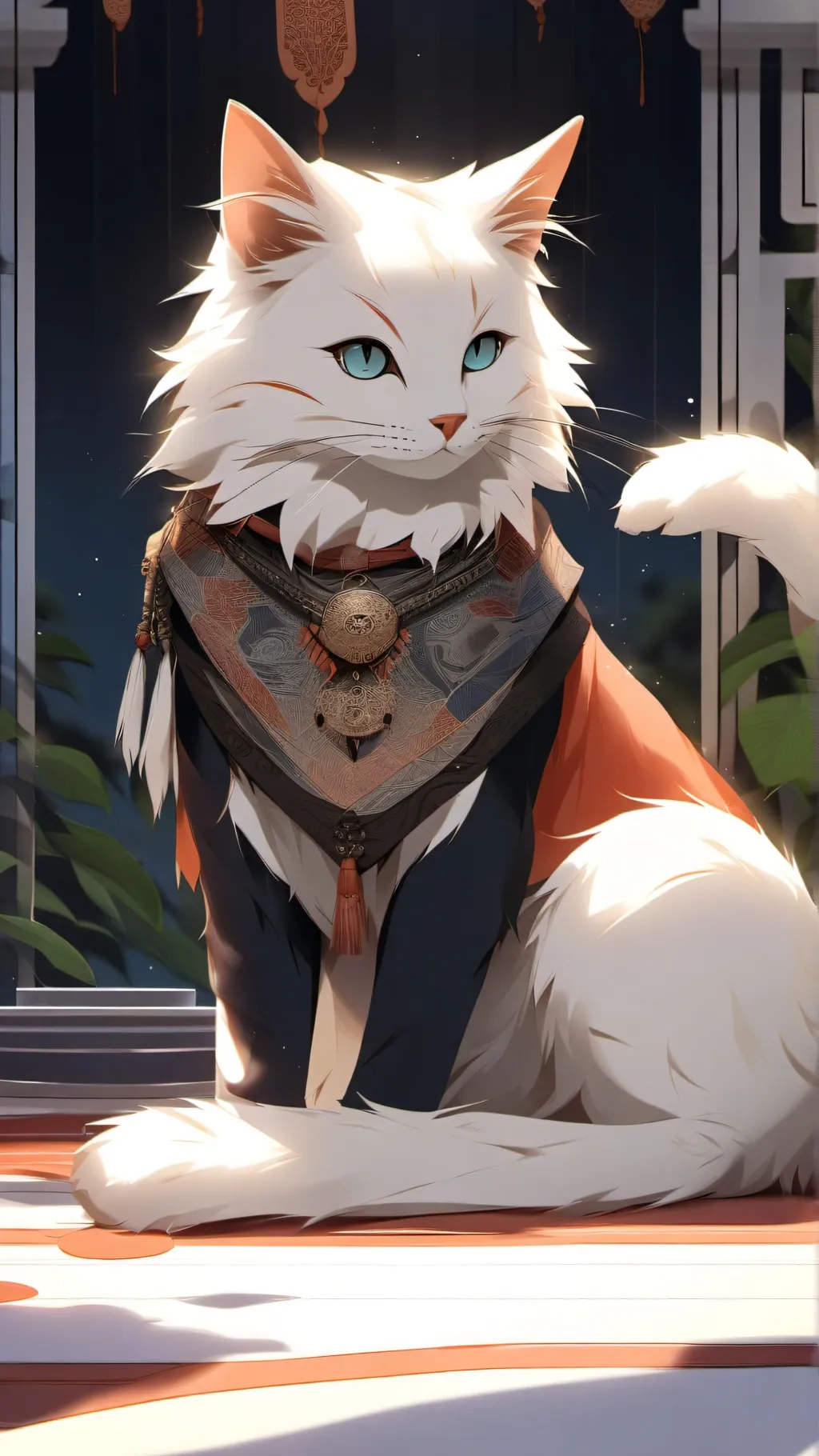 ai character: (Mother cat) background