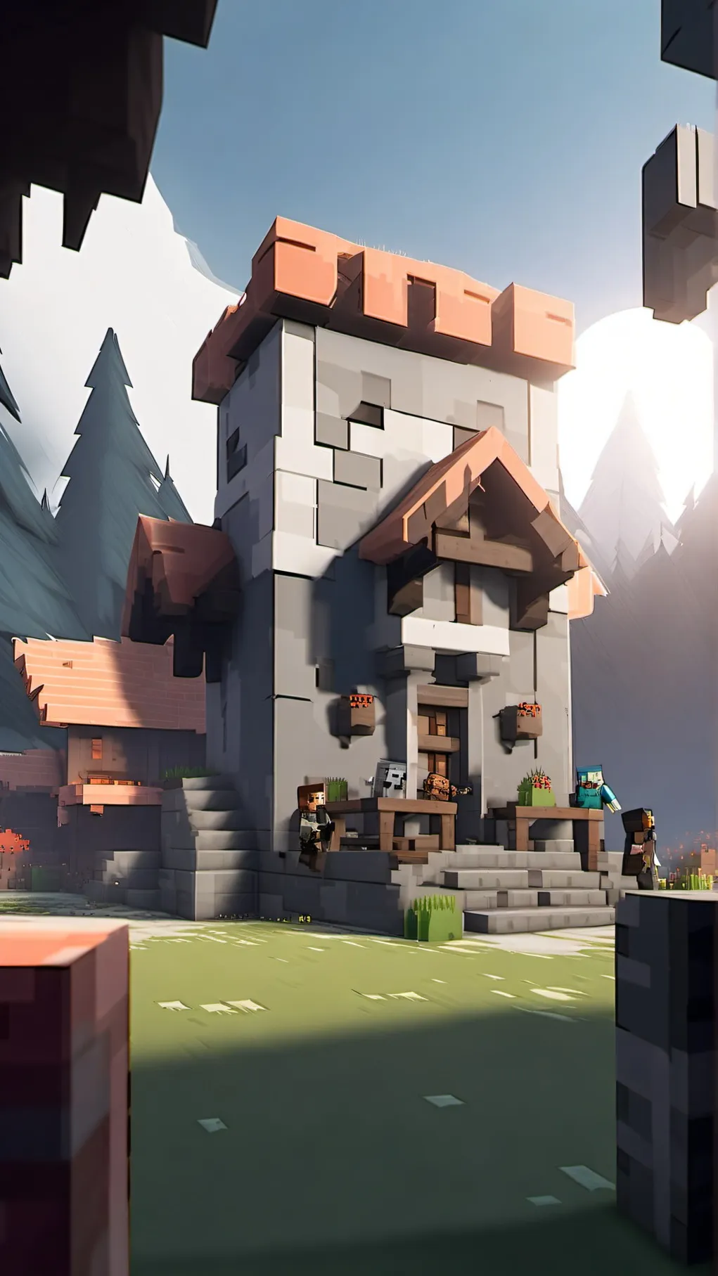 ai character: Bloxd lobby 12344 background