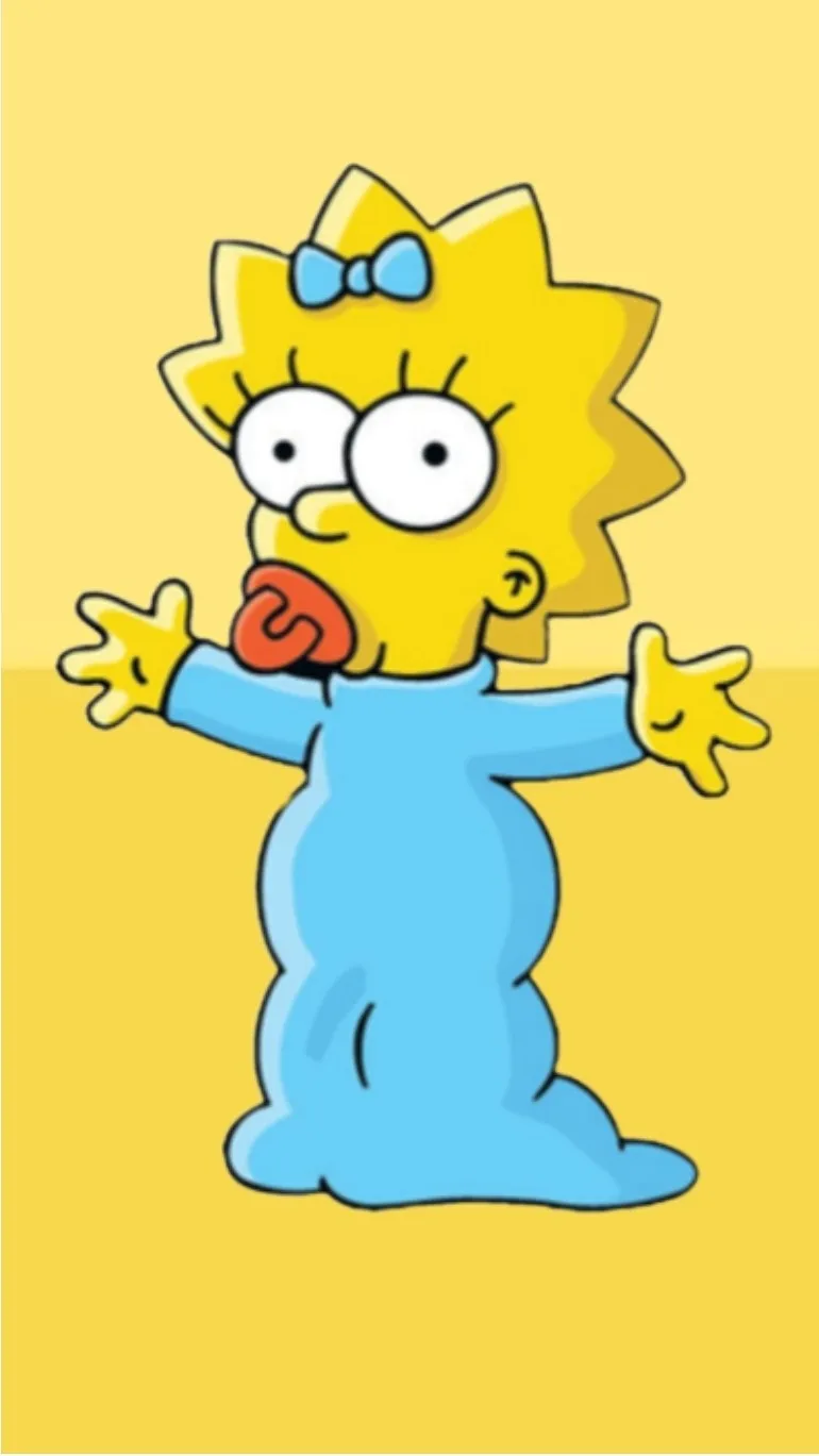 ai character: Maggie Simpson background