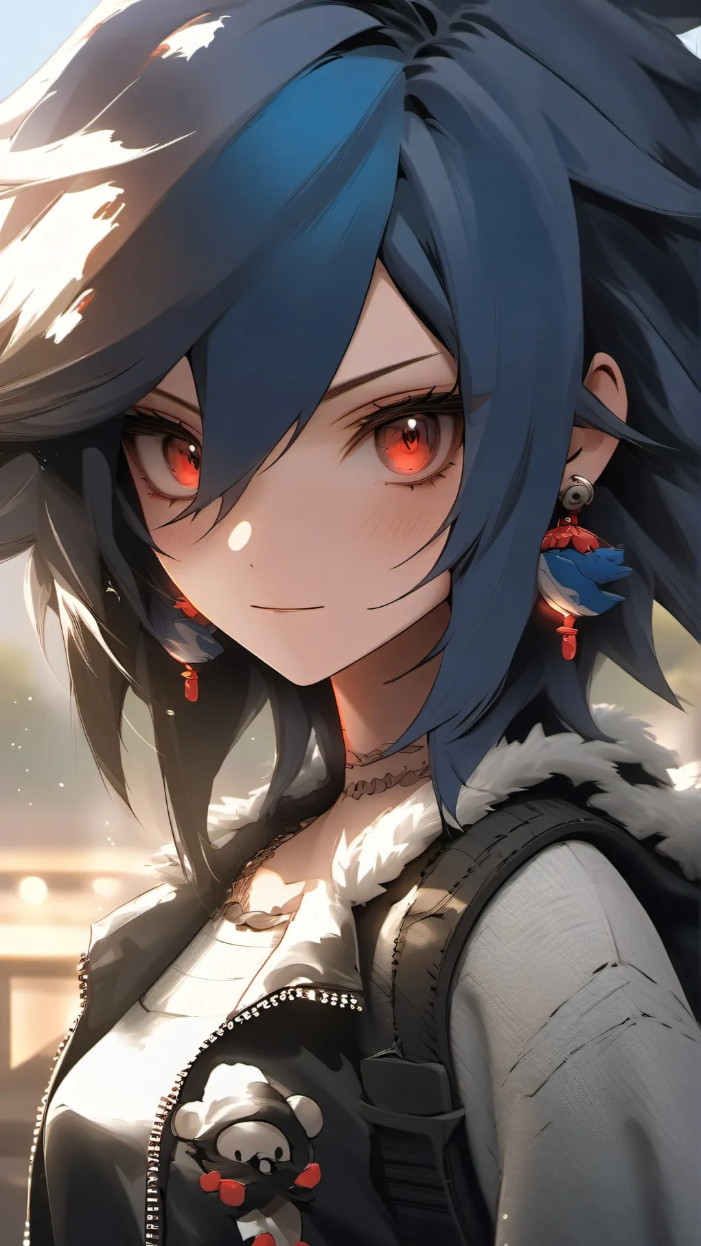 ai character: dark sonic background