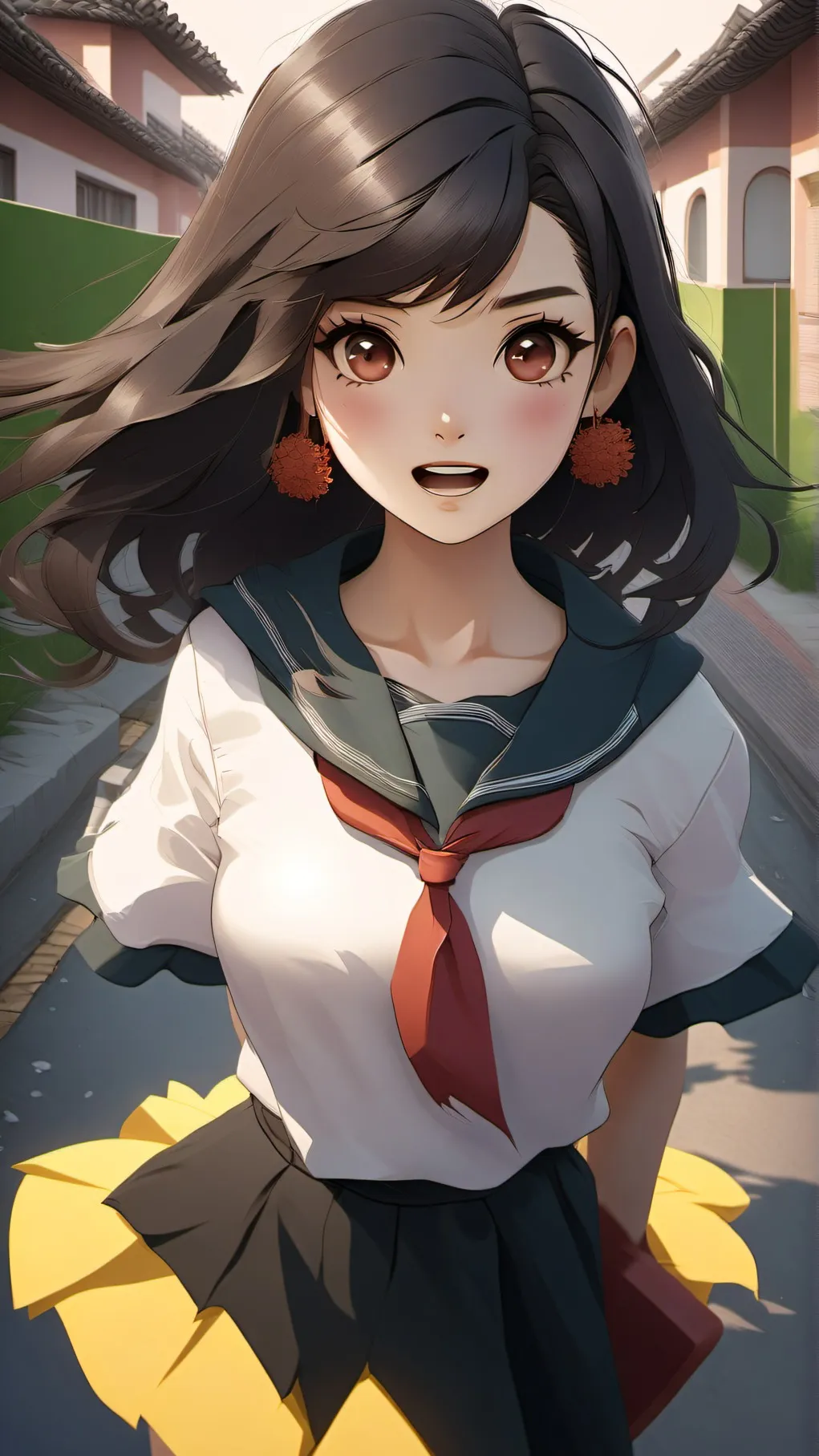 ai character: school fight background