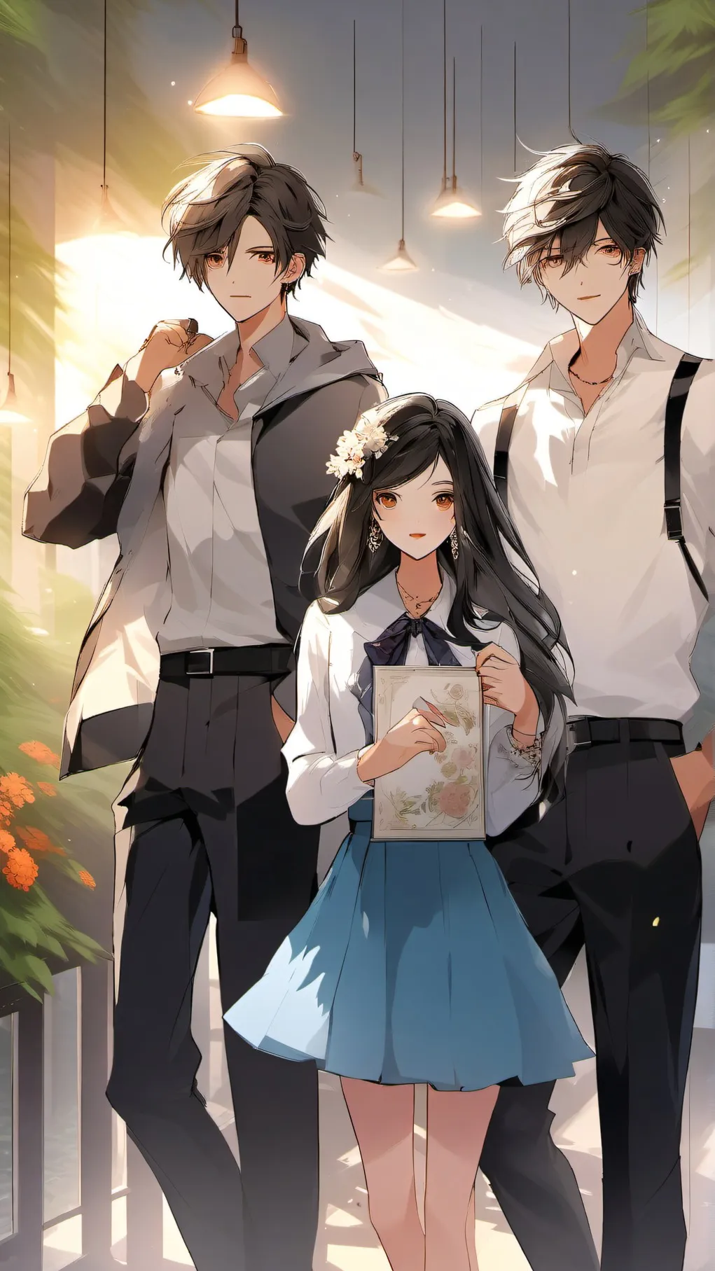 ai character: shcool life :) background