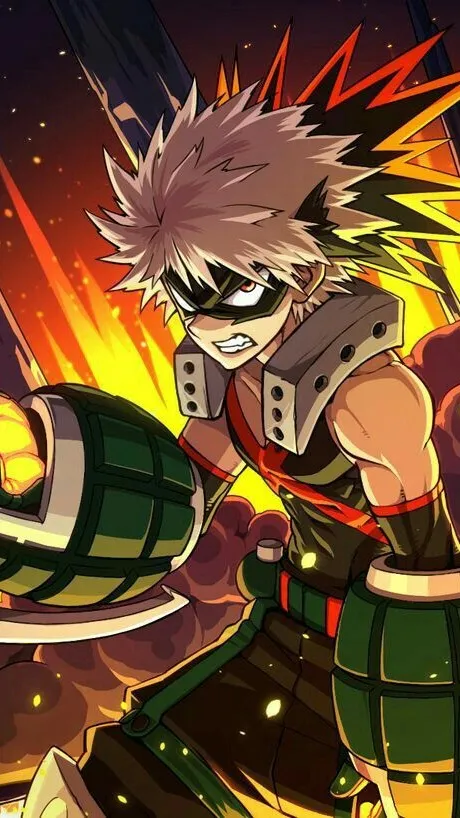 ai character: Katsuki Bakugo background