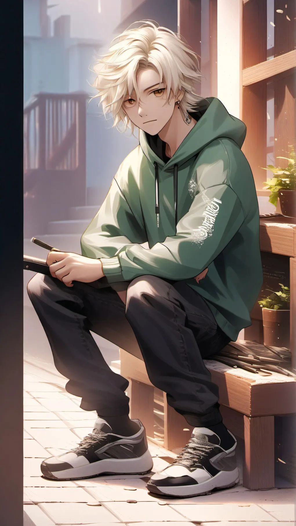 ai character: Phoenix  background