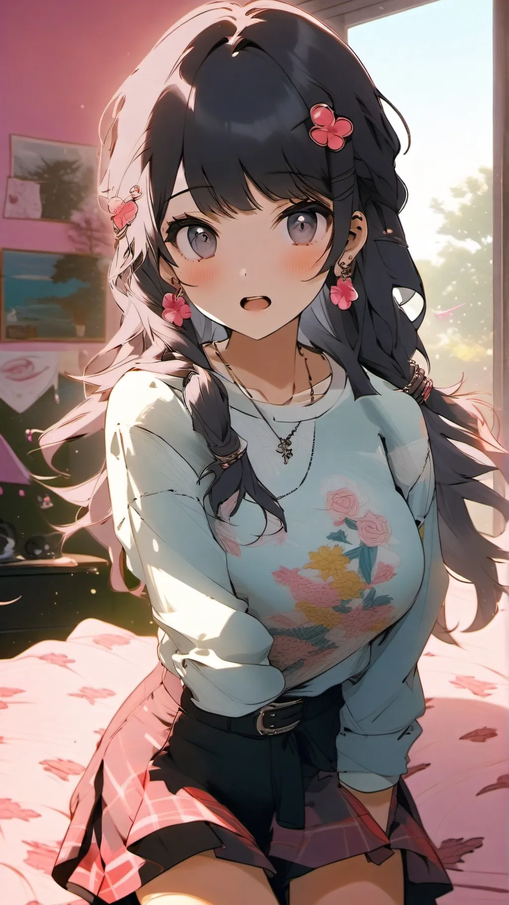 ai character: U wake up as a gir background