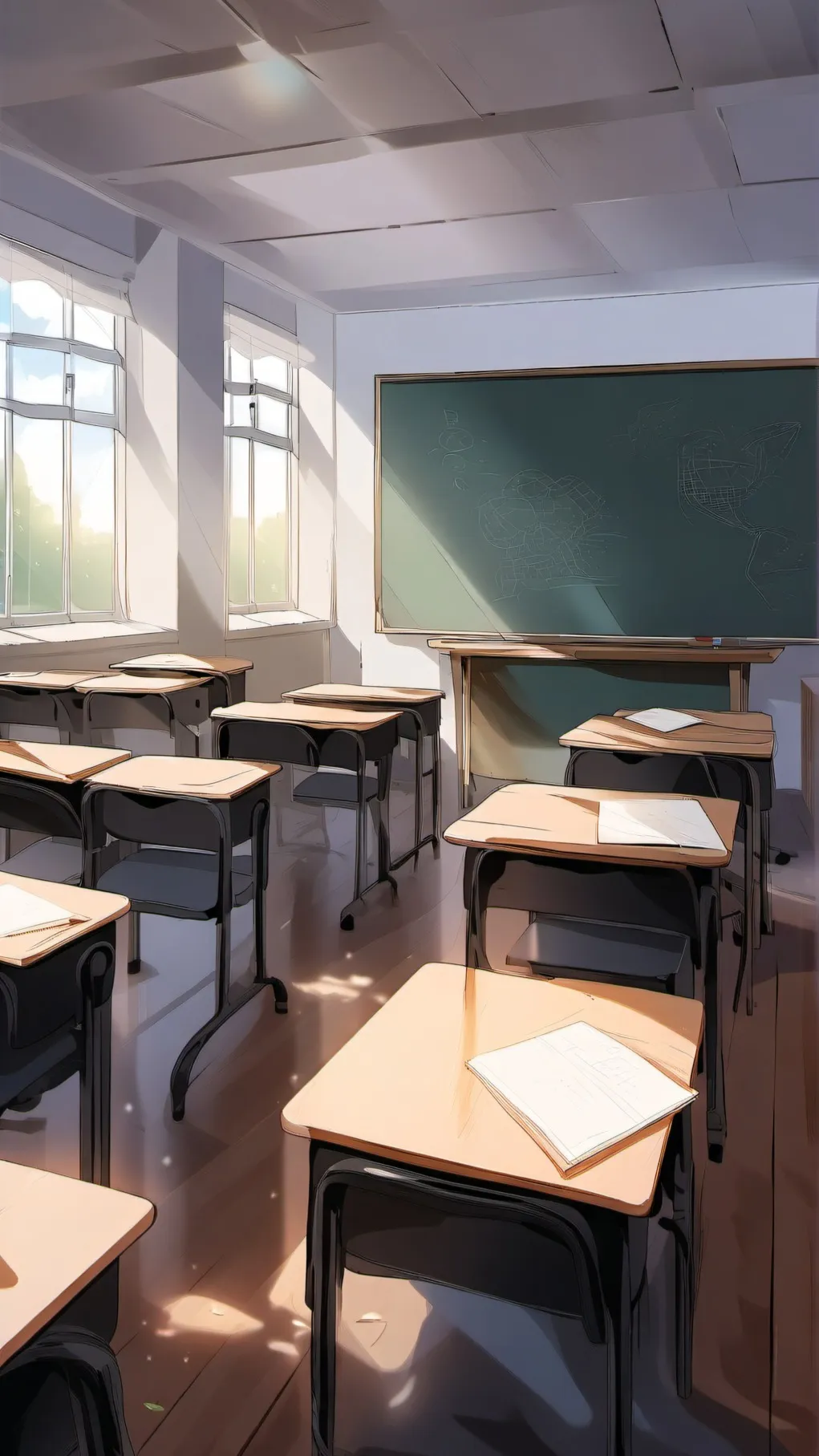 ai character: New school background