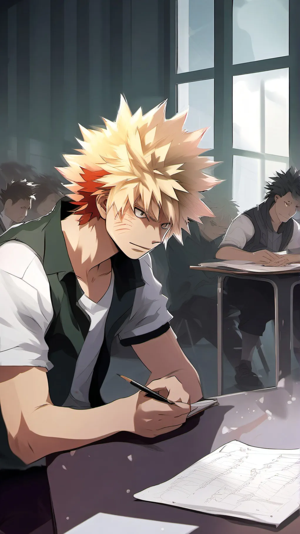 ai character: kirashima bakugo background